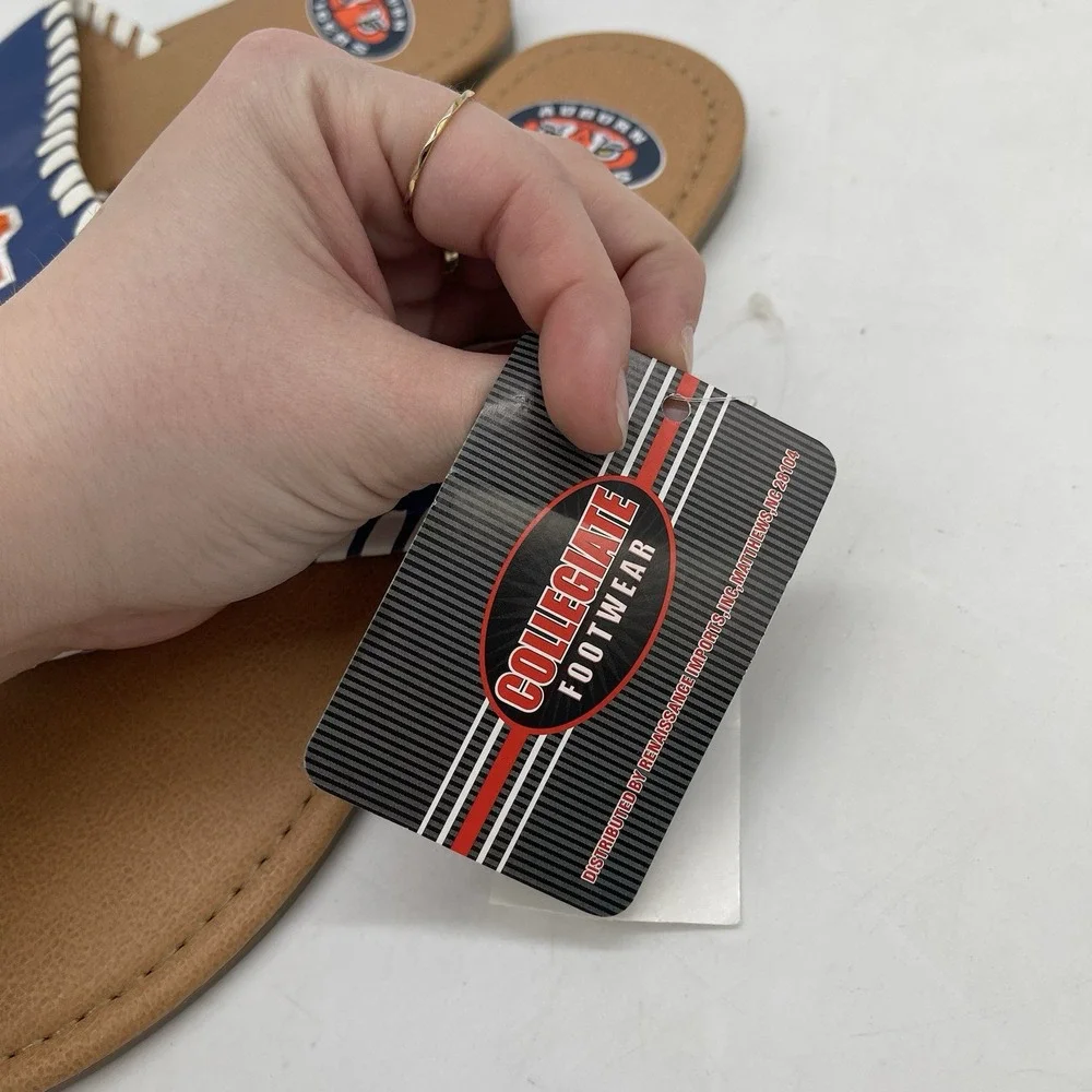 Auburn University Flip-Flops Womens 9 Men's 8 Sandals Thong Casual Sports